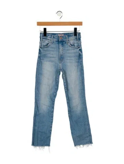 Pre-owned Mother Mid-rise Straight Leg Jeans In Blue