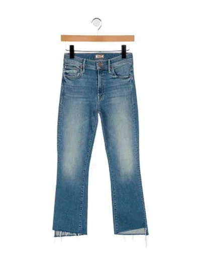 Pre-owned Mother Mid-rise Straight Leg Jeans In Blue