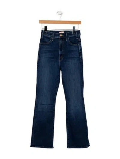 Pre-owned Mother Mid-rise Straight Leg Jeans In Blue