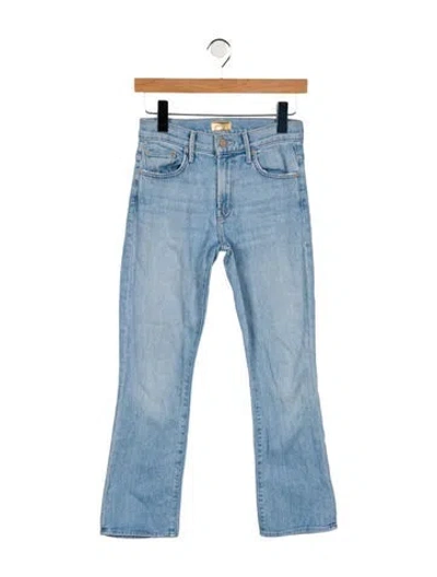 Pre-owned Mother Mid-rise Straight Leg Jeans In Blue