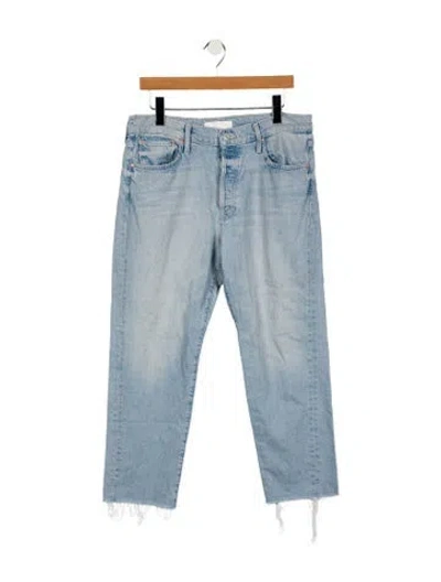 Pre-owned Mother Mid-rise Straight Leg Jeans In Blue
