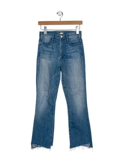 Pre-owned Mother Mid-rise Straight Leg Jeans In Blue