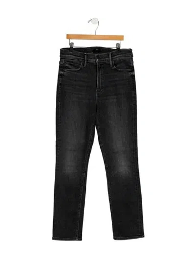 Pre-owned Mother Mid-rise Straight Leg Jeans In Blue