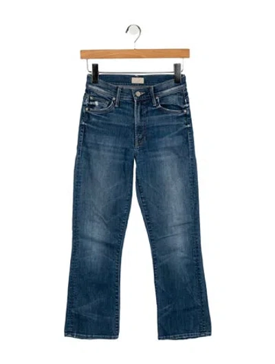 Pre-owned Mother Mid-rise Straight Leg Jeans In Blue
