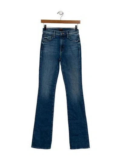 Pre-owned Mother Mid-rise Straight Leg Jeans In Blue