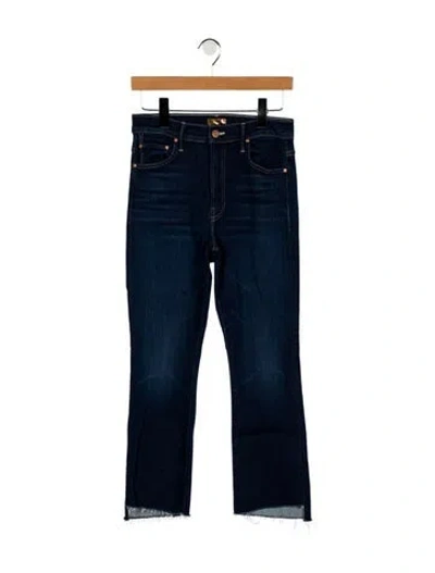 Pre-owned Mother Mid-rise Straight Leg Jeans In Blue