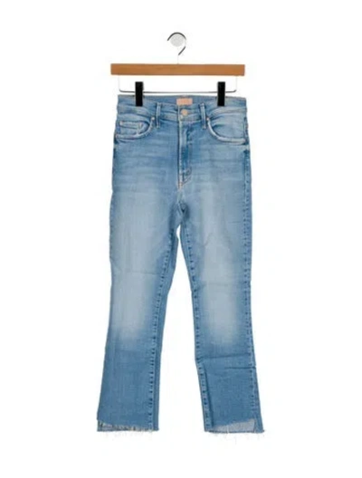 Pre-owned Mother Mid-rise Straight Leg Jeans In Blue