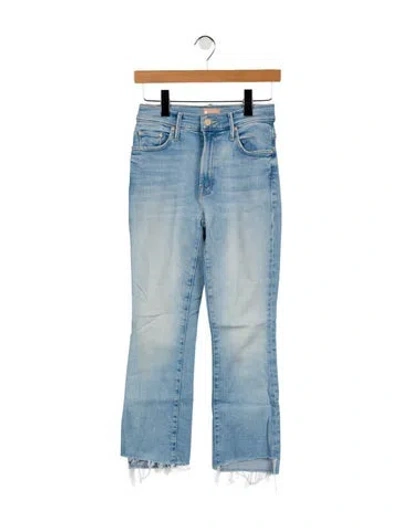 Pre-owned Mother Mid-rise Straight Leg Jeans In Blue
