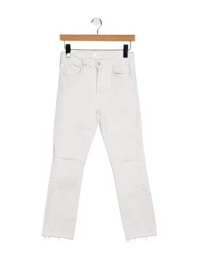 Pre-owned Mother Mid-rise Straight Leg Jeans In Blue