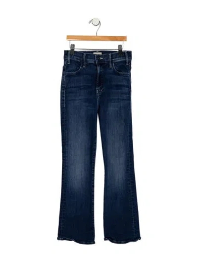 Pre-owned Mother Mid-rise Straight Leg Jeans In Blue
