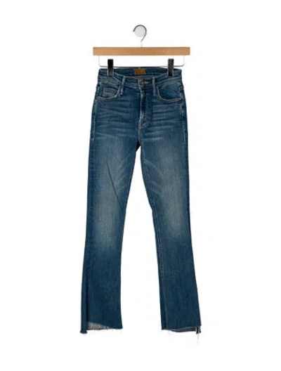 Pre-owned Mother Mid-rise Straight Leg Jeans In Blue