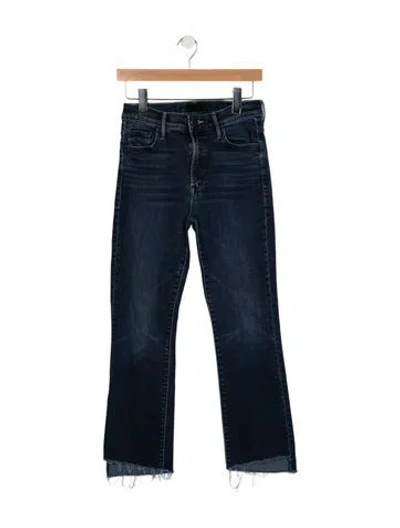 Pre-owned Mother Mid-rise Straight Leg Jeans In Blue