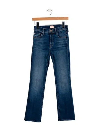 Pre-owned Mother Mid-rise Straight Leg Jeans In Blue