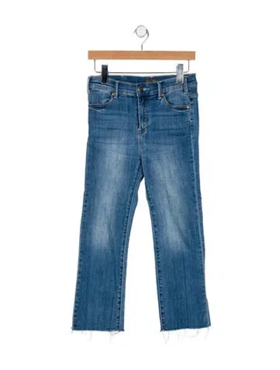 Pre-owned Mother Mid-rise Straight Leg Jeans In Blue