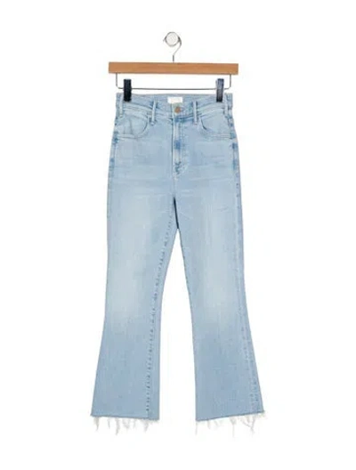 Pre-owned Mother Mid-rise Straight Leg Jeans In Blue