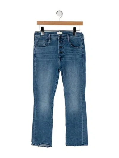 Pre-owned Mother Mid-rise Straight Leg Jeans In Blue