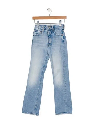 Pre-owned Mother Mid-rise Straight Leg Jeans In Blue