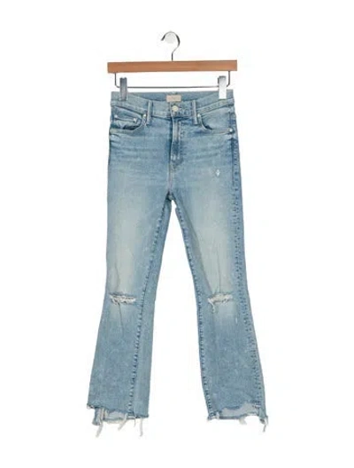 Pre-owned Mother Mid-rise Straight Leg Jeans In Blue