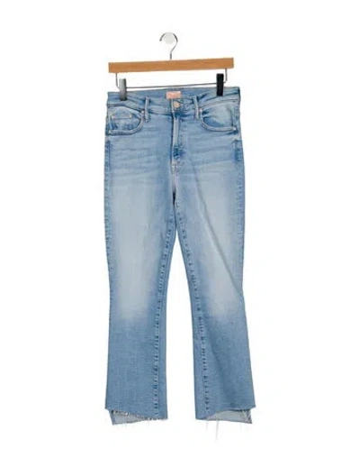 Pre-owned Mother Mid-rise Straight Leg Jeans In Blue
