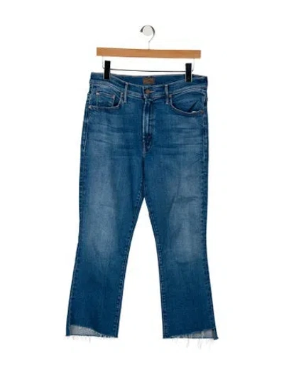 Pre-owned Mother Mid-rise Straight Leg Jeans In Blue