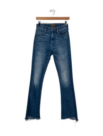 Pre-owned Mother Mid-rise Straight Leg Jeans In Blue