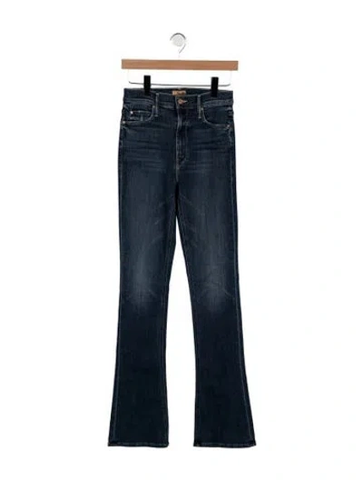 Pre-owned Mother Mid-rise Straight Leg Jeans In Blue