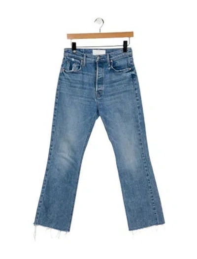 Pre-owned Mother Mid-rise Straight Leg Jeans In Blue