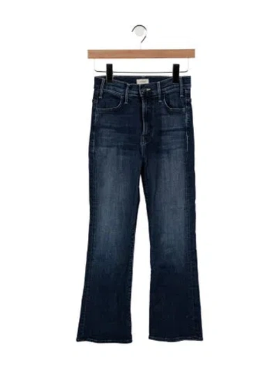 Pre-owned Mother Mid-rise Straight Leg Jeans In Blue