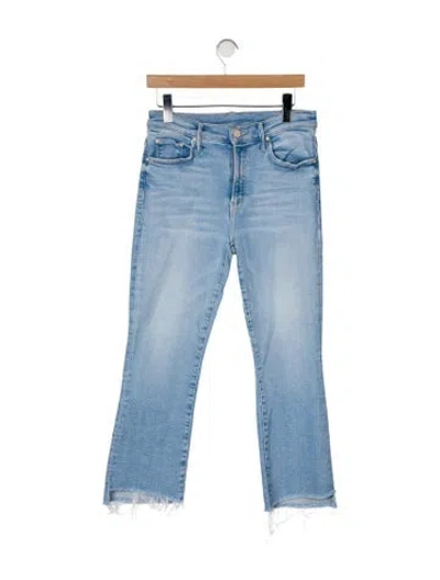 Pre-owned Mother Mid-rise Straight Leg Jeans In Blue