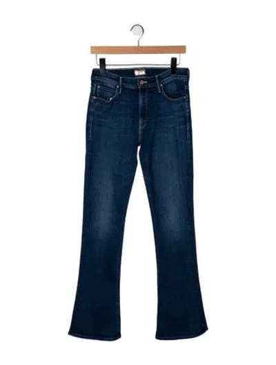 Pre-owned Mother Mid-rise Straight Leg Jeans In Blue