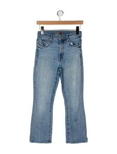 Pre-owned Mother Mid-rise Straight Leg Jeans In Blue