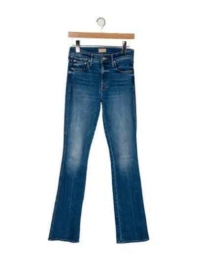 Pre-owned Mother Mid-rise Straight Leg Jeans In Blue