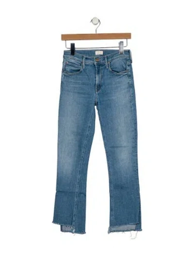 Pre-owned Mother Mid-rise Straight Leg Jeans In Blue