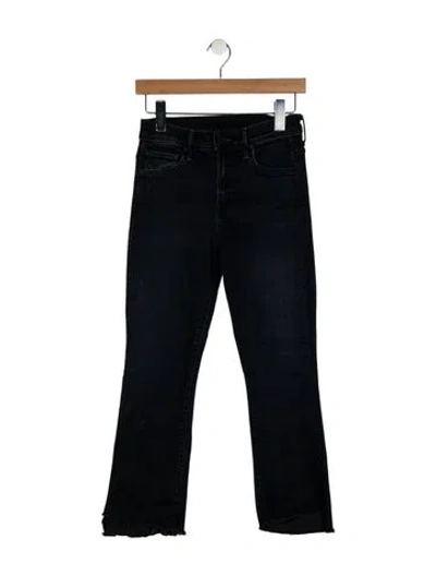 Pre-owned Mother Mid-rise Straight Leg Jeans In Blue