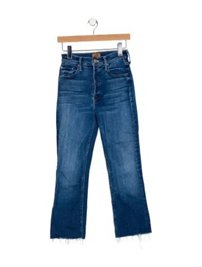 Pre-owned Mother Mid-rise Straight Leg Jeans In Blue