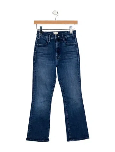 Pre-owned Mother Mid-rise Straight Leg Jeans In Blue