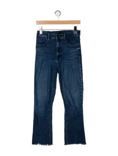Pre-owned Mother Mid-rise Straight Leg Jeans In Blue