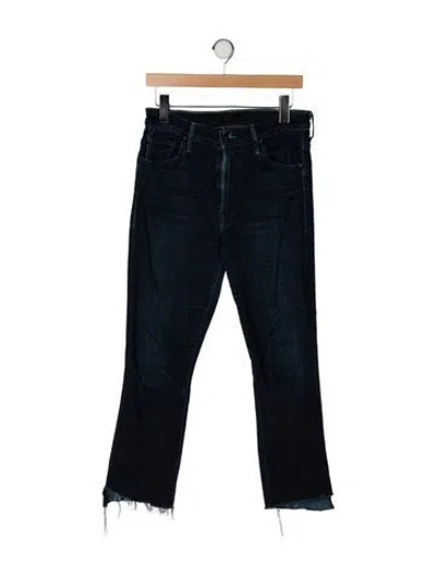 Pre-owned Mother Mid-rise Straight Leg Jeans In Blue