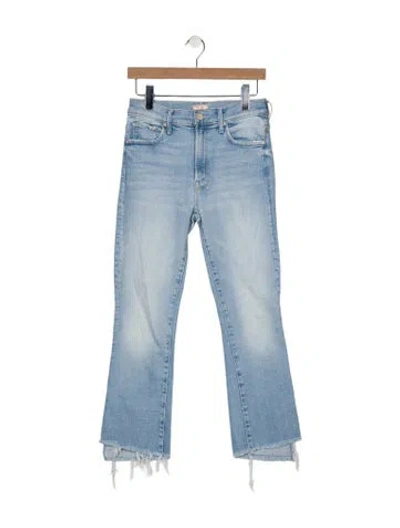 Pre-owned Mother Mid-rise Straight Leg Jeans In Blue
