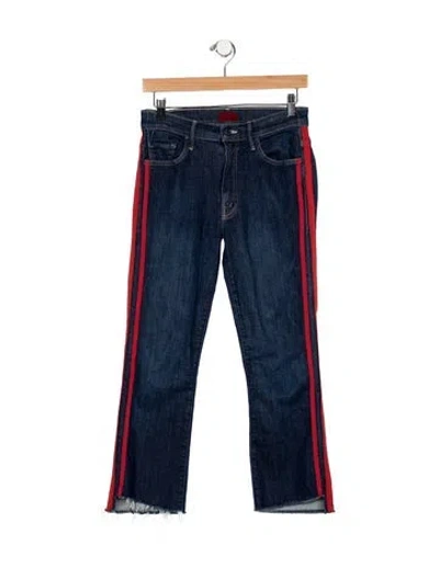 Pre-owned Mother Mid-rise Straight Leg Jeans In Blue