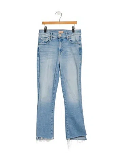 Pre-owned Mother Mid-rise Straight Leg Jeans In Blue