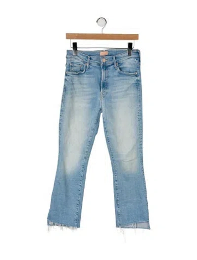Pre-owned Mother Mid-rise Straight Leg Jeans In Blue