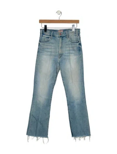 Pre-owned Mother Mid-rise Straight Leg Jeans In Blue