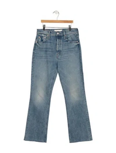 Pre-owned Mother Mid-rise Straight Leg Jeans In Blue