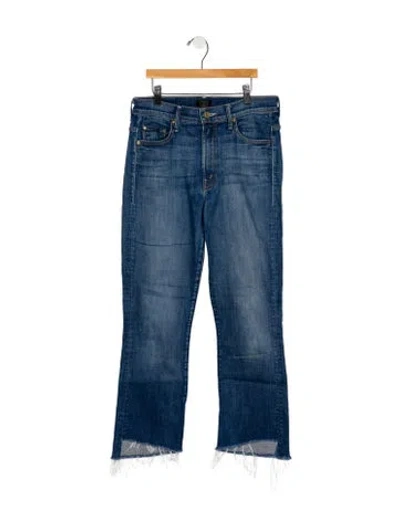 Pre-owned Mother Mid-rise Straight Leg Jeans In Blue