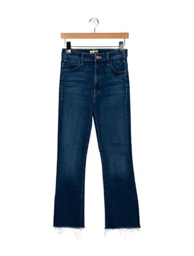 Pre-owned Mother Mid-rise Straight Leg Jeans In Blue