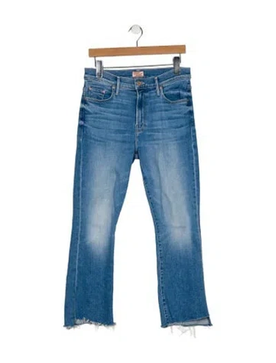 Pre-owned Mother Mid-rise Straight Leg Jeans In Blue