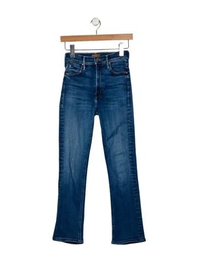Pre-owned Mother Mid-rise Straight Leg Jeans In Blue