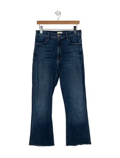 Pre-owned Mother Mid-rise Straight Leg Jeans In Blue