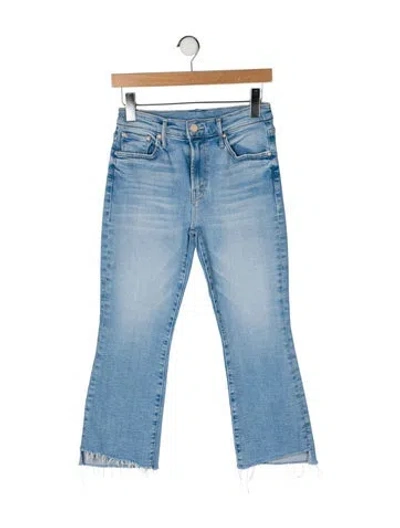 Pre-owned Mother Mid-rise Straight Leg Jeans In Blue